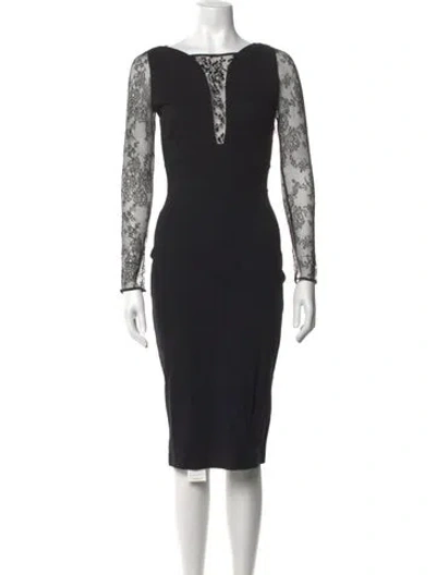 Pre-owned Zuhair Murad Lace Pattern Knee-length Dress W/ Tags In Black