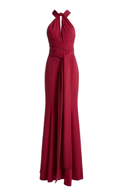 Zuhair Murad Light Cady Jumpsuit In Pink