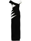 Zuhair Murad Off-shoulder Panelled Gown In Schwarz