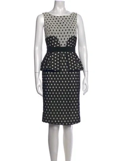 Pre-owned Zuhair Murad Patterned Knee-length Dress In Black