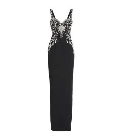 Zuhair Murad Pearl-embellished Maxi Dress In Black