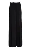 Zuhair Murad Pleated Cady Wide-leg Pants In Black