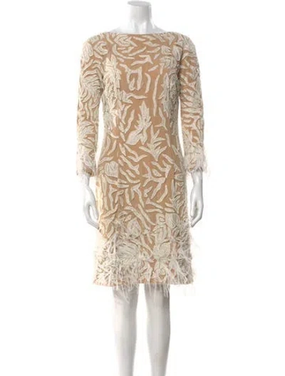 Pre-owned Zuhair Murad Printed Knee-length Dress In Neutral