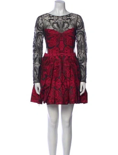 Pre-owned Zuhair Murad Printed Mini Dress In Pink