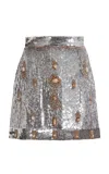 ZUHAIR MURAD SEQUIN EMBROIDERED MINI SKIRT