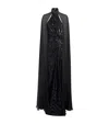 Zuhair Murad Sequinned Cape Gown In Black