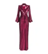 Zuhair Murad Sequinned Tailored Gown In Red