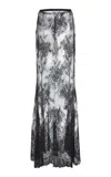 Zuhair Murad Sheer Lace Panel Maxi Skirt In Black