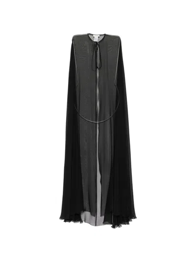 Zuhair Murad Silk Chiffon Cape In Black