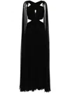 Zuhair Murad Silk-chiffon Cape Gown In Schwarz