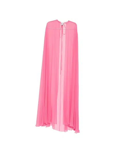 Zuhair Murad Silk Chiffon Cape In Pink