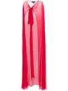 Zuhair Murad Silk-chiffon Cape In Rot