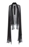 Zuhair Murad Silk Chiffon High-neck With Scarf In Black