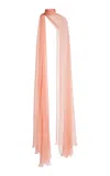 Zuhair Murad Silk Chiffon Long Drape Scarf In Pink