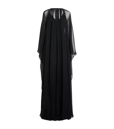 Zuhair Murad Silk Kaftan Gown In Black