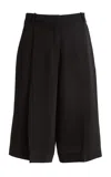 Zuhair Murad Silk Light Cady Bermuda Pants In Black