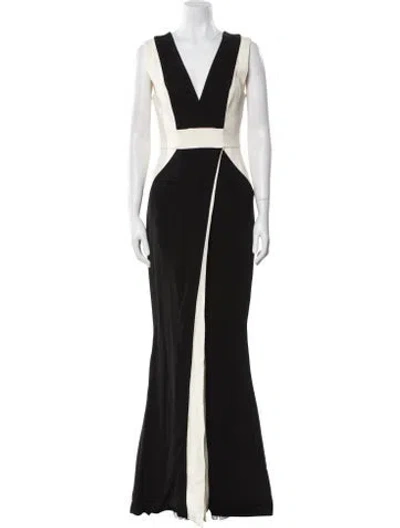 Pre-owned Zuhair Murad Silk Long Dress In Black