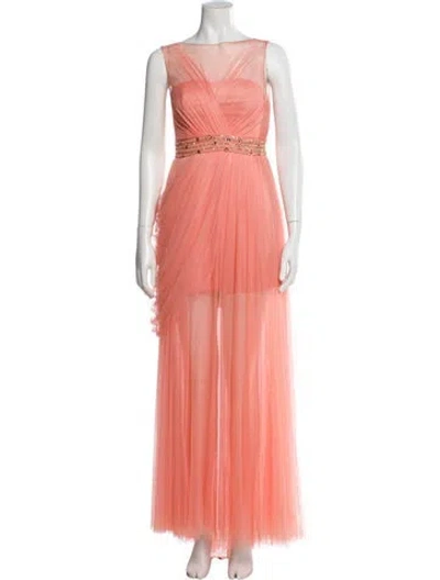 Pre-owned Zuhair Murad Silk Long Dress In Multi