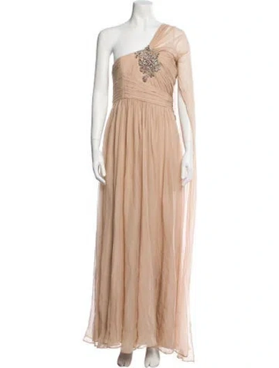 Pre-owned Zuhair Murad Silk Long Dress In Neutral
