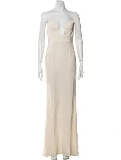 Pre-owned Zuhair Murad Silk Long Dress In Neutral
