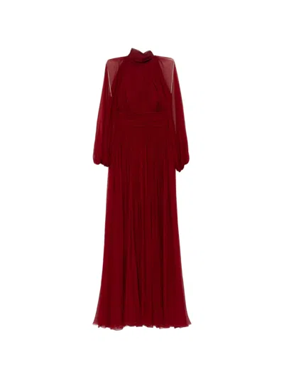 Zuhair Murad Silk Maxi Dress In Red