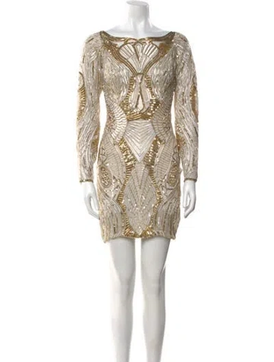 Pre-owned Zuhair Murad Silk Mini Dress In Neutral