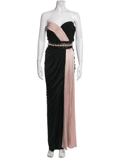 Pre-owned Zuhair Murad Strapless Long Dress In Black