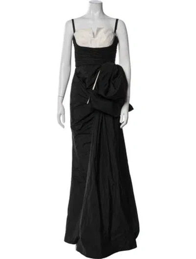Pre-owned Zuhair Murad Strapless Long Dress In Black/neutrals