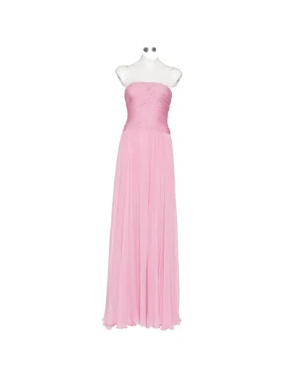 Zuhair Murad Strapless Silk-chiffon Gown In Pink