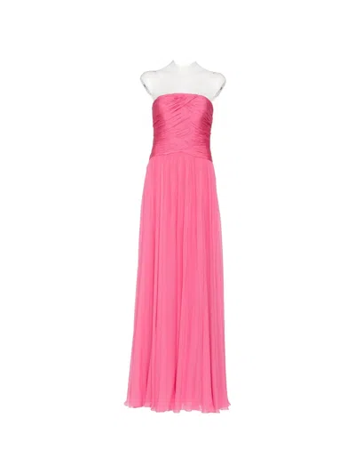 Zuhair Murad Strapless Silk-chiffon Gown In Pink