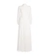 Zuhair Murad Tulle Embroidered High-neck Gown In White