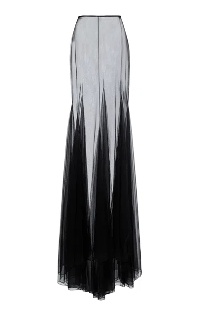 Zuhair Murad Tulle Long Skirt In Black