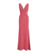 Zuhair Murad V-neck Criss-cross Gown In Pink