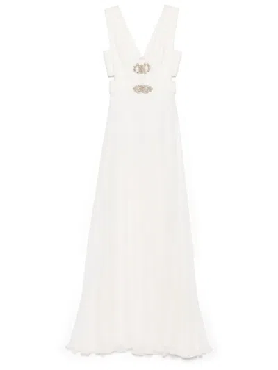Zuhair Murad V-neck Dress In White