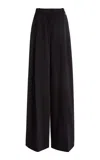 Zuhair Murad Wide Cady Trousers In Black