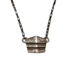 Zula Jewelry + Design Men's Silver / Grey Shield Necklace
