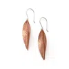 Zula Jewelry + Design Women's Yellow / Orange Copper Autumn Leaf Earrings, Large