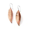 Zula Jewelry + Design Women's Yellow / Orange Copper Autumn Leaf Earrings, X Large