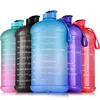 Zulay Kitchen 1 Gallon Water Bottle With Times To Drink - Motivational Time Reader Large Water Jug In Blue
