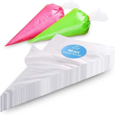 Zulay Kitchen 100 Pieces Disposable Piping Bags 12 Inches In Multi