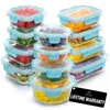 Zulay Kitchen 12-pack Leakproof Glass Storage Containers With Lids
