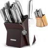 Zulay Kitchen 12 Piece Stainless Steel Kitchen Knife Set In Brown