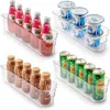 ZULAY KITCHEN 4 PACK CLEAR REFRIGERATOR ORGANIZER BINS - NARROW