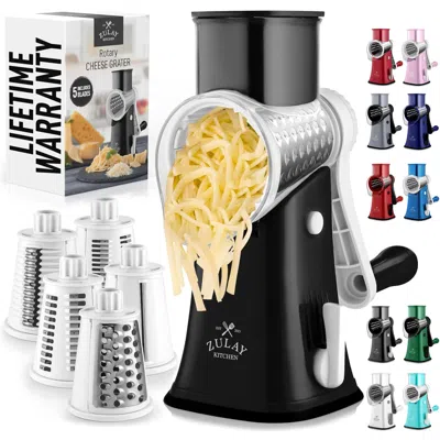 Zulay Kitchen 5 Blade Rotary Cheese Grater With Reinforced Suction In Multi