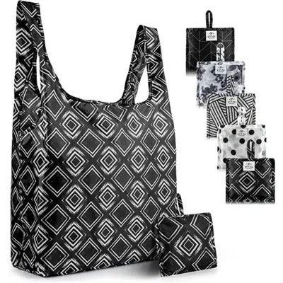 Zulay Kitchen 5 Pack 50 Pound Reusable Grocery Bags - Reusable Bags With Handles