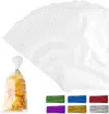 Zulay Kitchen 5x11 Candy Treat Cellophane Bags With Ties For Goodie Bags (200 Pack)
