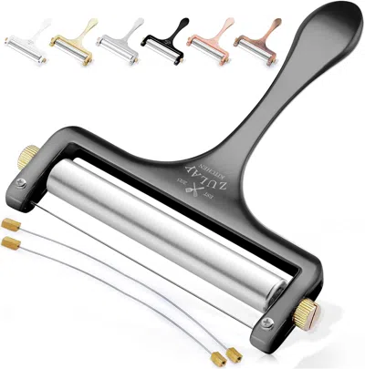 Zulay Kitchen Adjustable Hand Held Cheese Cutter With 2 Extra Wires In Silver
