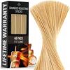 Zulay Kitchen Authentic Bamboo Marshmallow Smores Sticks - 40 Extra Long 17.5" Roasting Skewers