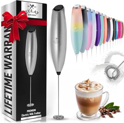 Zulay Kitchen Black Executive Series Ultra Premium Gift Milk Frother For Coffee With Improved Stand In Multi