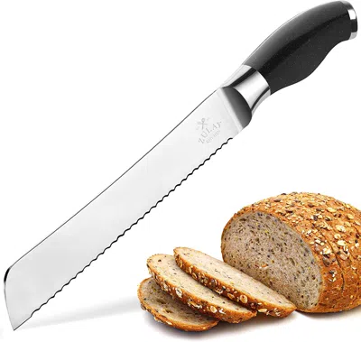 Zulay Kitchen Blade Serrated Bread Knife - Ultra-sharp & Durable In Black